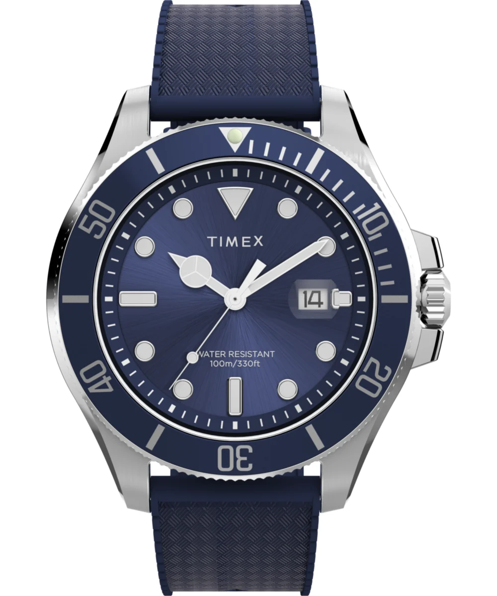 Timex Harborside Coast 44mm Synthetic Rubber Strap Watch TW2Y05000 44 mm kol saati