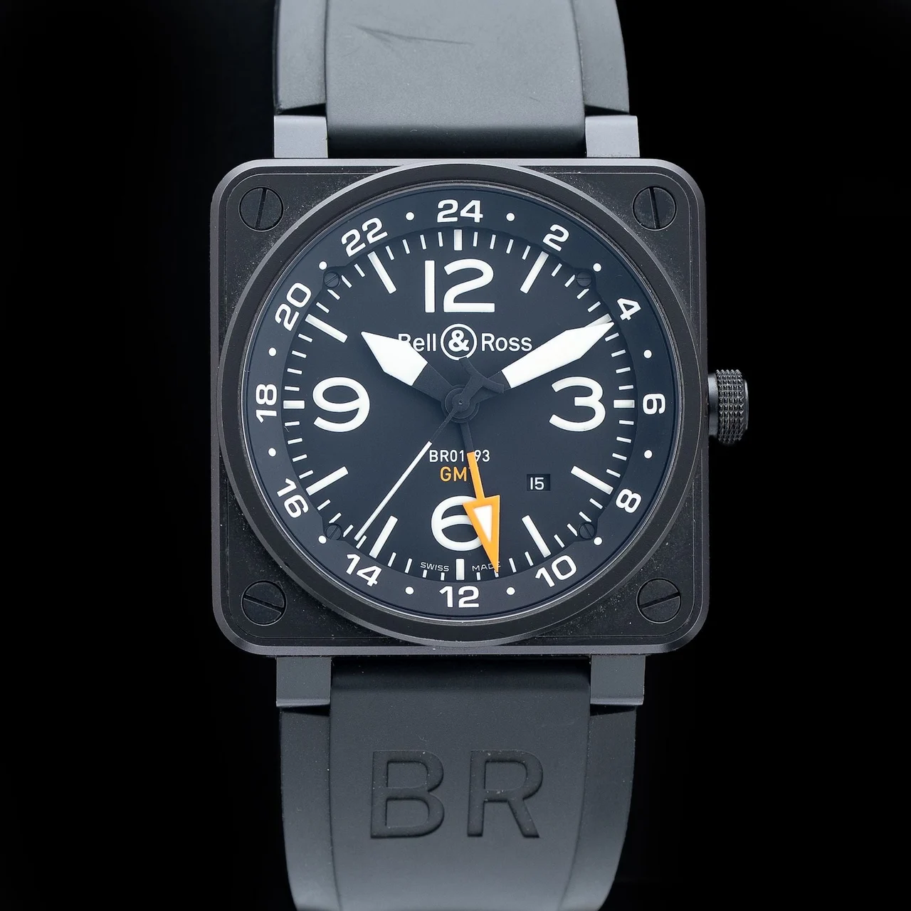 Bell & Ross Gmt 210009N33365 46 mm kol saati