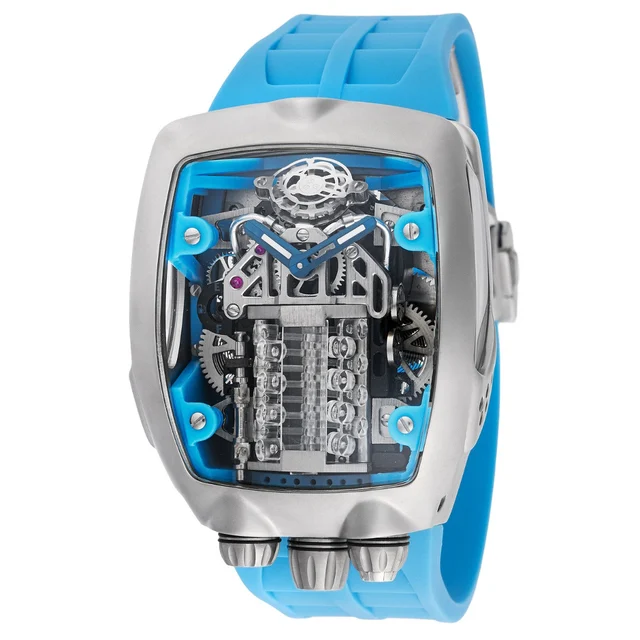 Montres Prestige Open Box Automatic Watch - 44mm. Blue (AIC-MPW-0154) kol saati