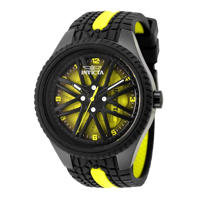 Invicta Racing Driftix Watch - 46mm, Yellow, Black (50753) kol saati
