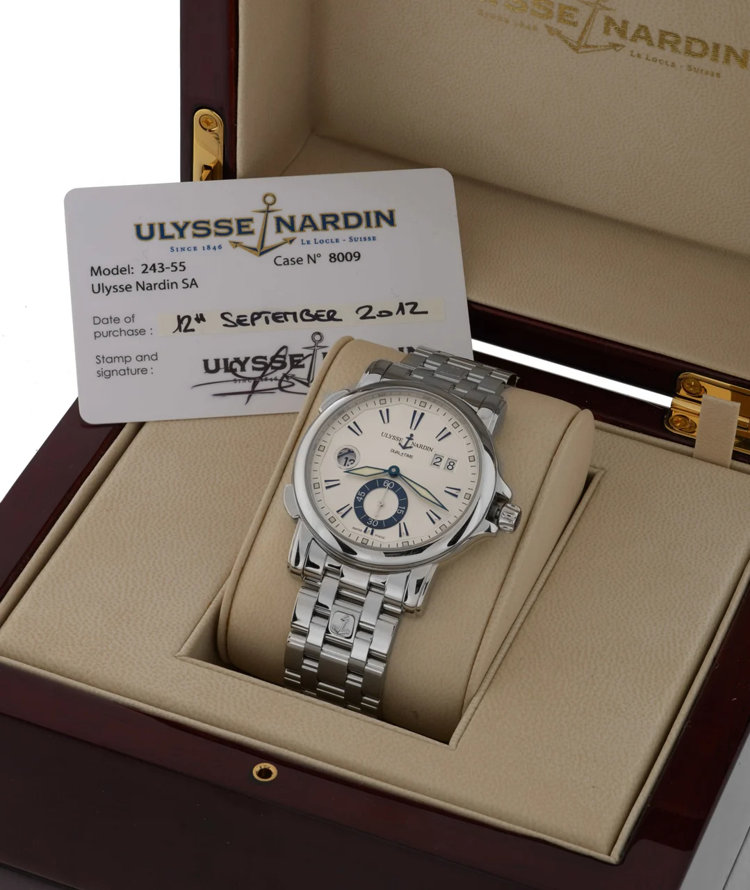 Ulysse Nardin ULYSSE NARDIN, REF. 243-55, DUAL TIME, STEEL kol saati