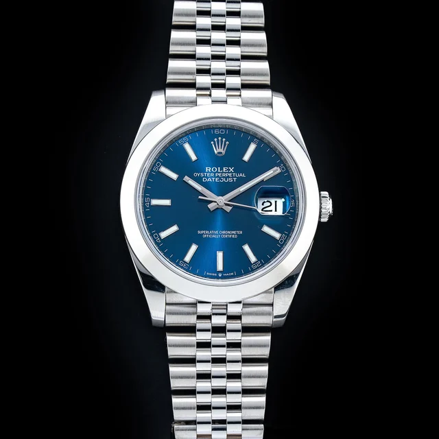 Rolex Datejust 41 126300-0002 Stainless Steel With Blue Dial Watch 210009N33940 kol saati