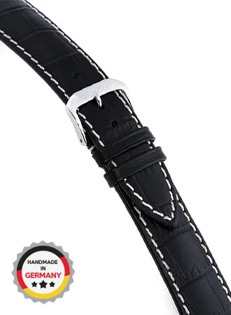 RIOS Grained Leather New Orleans - Black - Alligator Grained 5113/RI kol saati