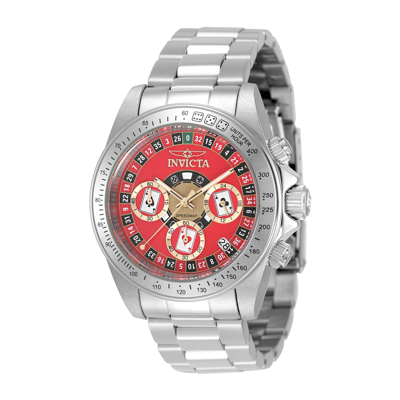 Invicta Speedway Montecarlo Watch - 39.5mm. Steel (50494) 39.5 mm kol saati