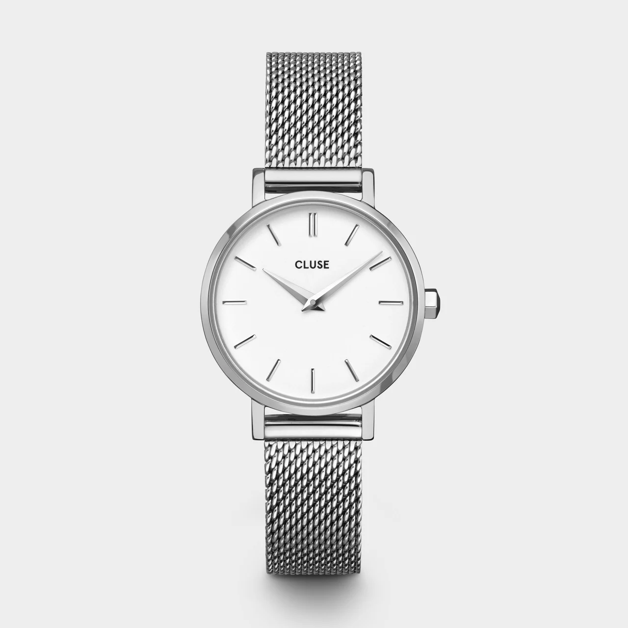 CLUSE Boho Chic Petite Watch Mesh, White, Silver Colour CW0101211007 28 mm kol saati