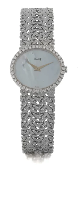 Piaget PIAGET, REF. 9806, MOTHER-OF-PEARL DIAL,DIAMOND BEZEL, WHITE GOLD kol saati
