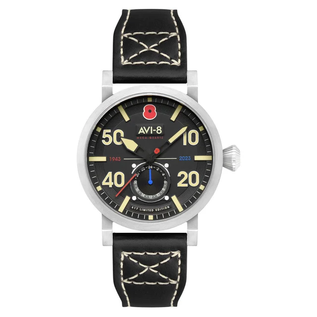 AVI-8 Royal British Legion Meca-Quartz LE Watch with Black Onyx Dial #AV-4108-RBL-01 kol s