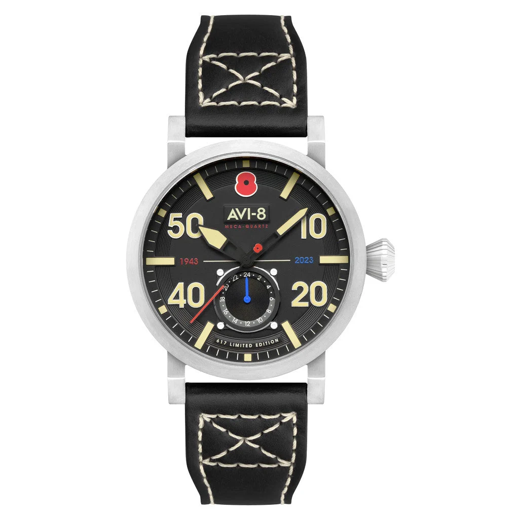 AVI-8 Royal British Legion Meca-Quartz LE Watch with Black Onyx Dial #AV-4108-RBL-01 kol saati