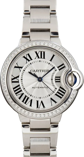 Cartier Ballon Bleu W4BB0023 Diamond Bezel kol saati