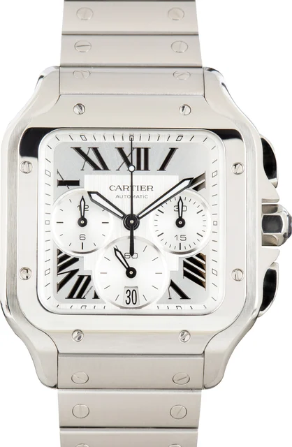 Cartier Santos de Ref WSSA0083 Stainless Steel Large Model kol saati