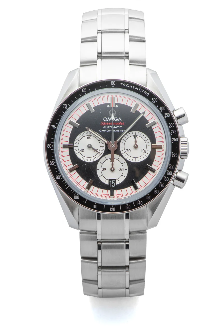 OMEGA OMEGA, REF. 3507.51.00, SPEEDMASTER, MICHAEL SCHUMACHER THE LEGEND COLLECTION, STEEL kol saati