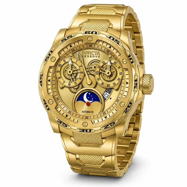 Invicta Eclipse Automatic Watch - 50mm. Gold (50034) kol saati