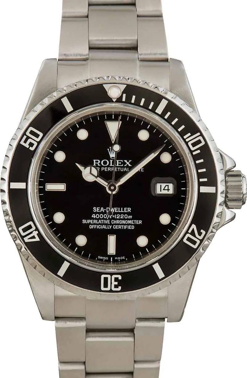 Rolex Sea-Dweller Ref 16660 Black Dial 16660BSO 40 mm kol saati