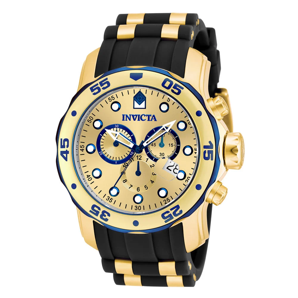 Invicta Pro Diver SCUBA Watch - 48mm, Gold, Black (17887) 48 mm kol saati