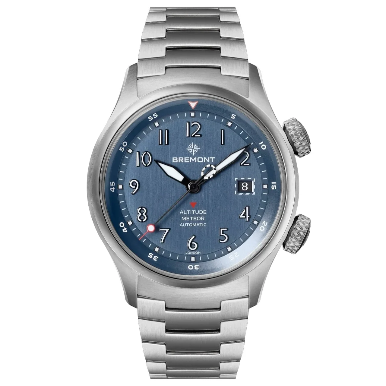 Bremont Altitude MB Meteor Blue Dial Blue Barrel On Bracelet ALT42-MT-TI-BLBL-B 42 mm kol saati