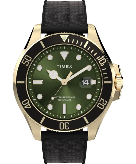 Timex Harborside Coast 44mm Synthetic Rubber Strap Watch TW2Y05300 kol saati