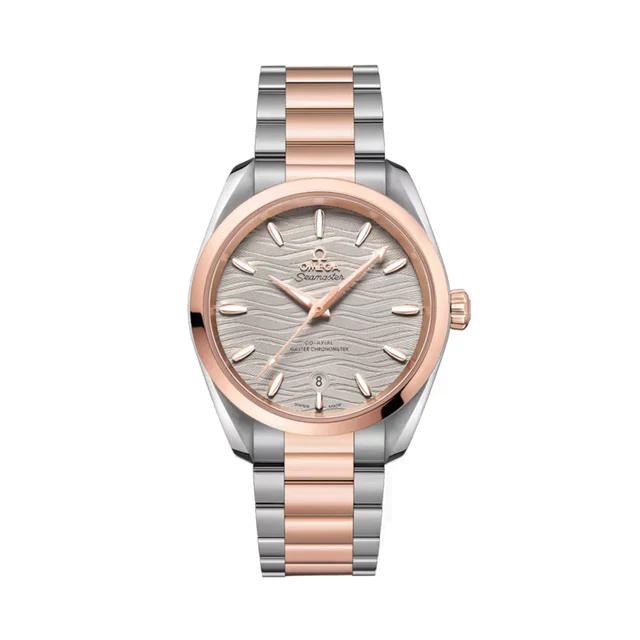 OMEGA Seamaster Aqua Terra 150M Steel and Sedna™ Gold 38mm - Grey on Bracelet O22020382006