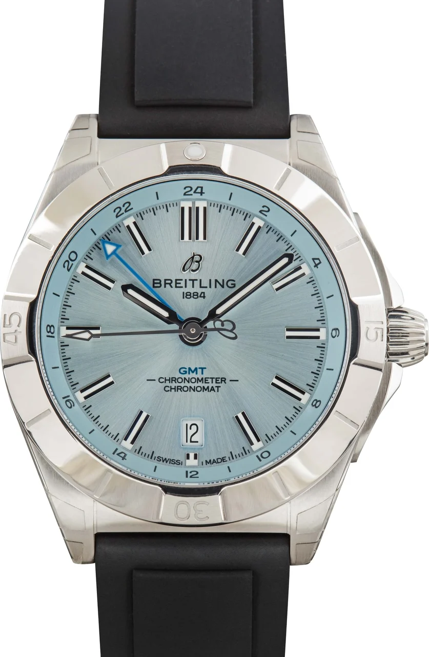 Breitling Chronomat Automatic GMT 40 Ice Blue Dial P32398101C1S1 40 mm kol saati