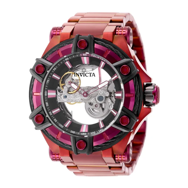 Invicta Bolt Phantom Automatic Watch - 52mm, Burgundy (50783) kol saati
