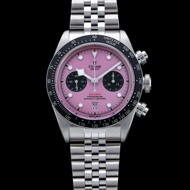 Tudor Black Bay Chrono Pink Dial 210009N30738 kol saati