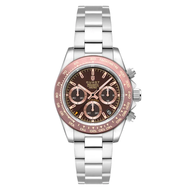 Duxot Accelero Chronograph with Chestnut Brown Dial #DX-2065-44 kol saati