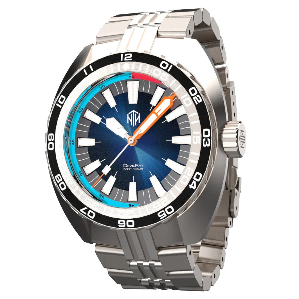 NTH DevilRay 500-Meter Automatic Dive Watch with an AR Sapphire Crystal #WW- -DREN WW-NTH-DREN 43 mm kol saati
