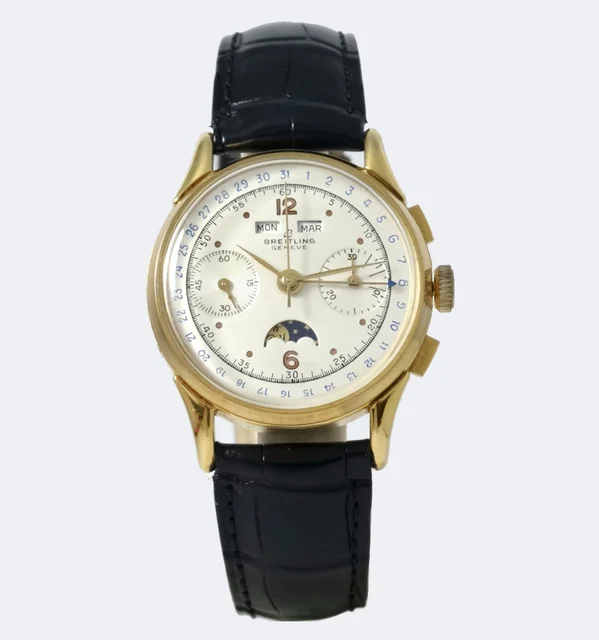 Breitling Datora Astronomique Chronograph Gold Plated Moon P kol saati