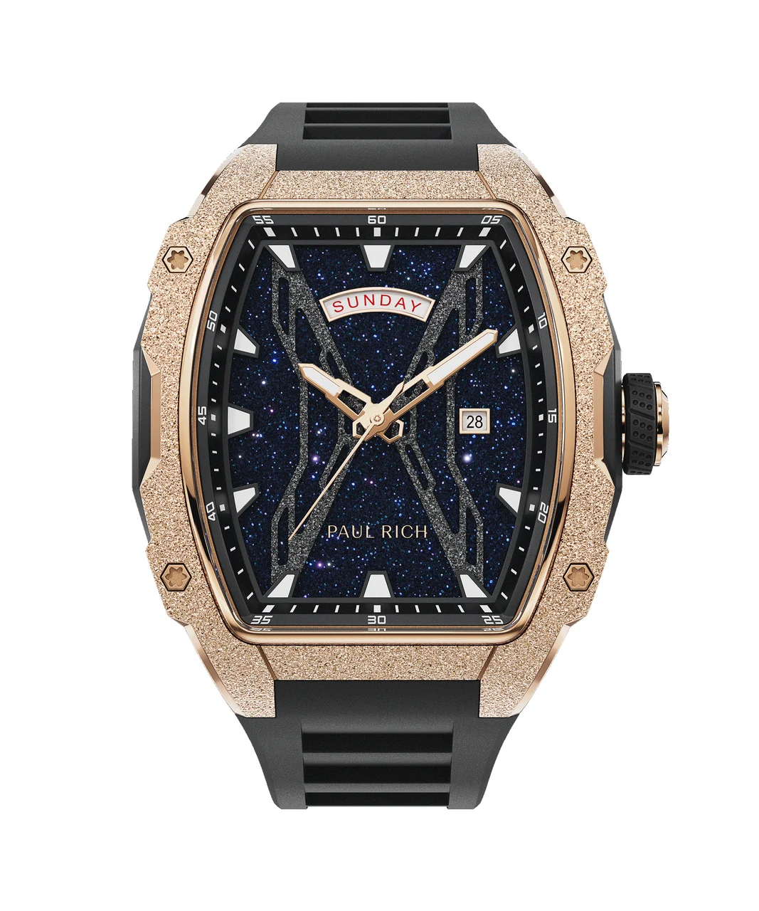 Paul Rich Astro Day & Date 5188Brosegoldblack 43 mm kol saati