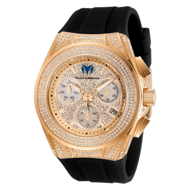 Technomarine Cruise Diva Pave Swiss Ronda Z60 Caliber Watch w/ Mother of Pearl Dial - 45mm