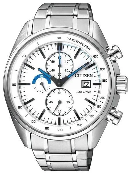 Citizen Eco-drive Chronograph Watch with Stainless Steel Bracelet # CA0590-58A kol saati