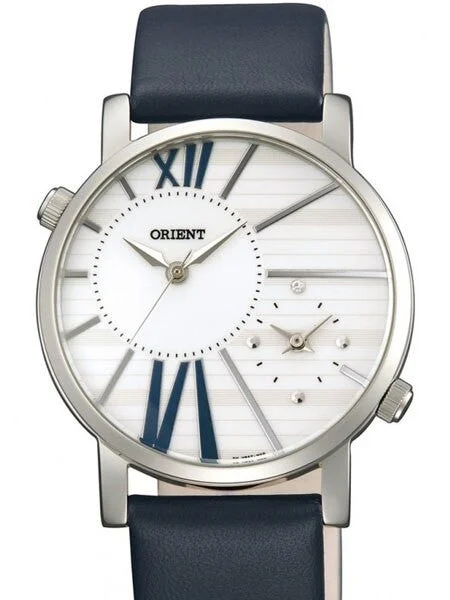 Orient Valentina Dual-Time Watch with Two Quartz Movements #UB8Y003W 35 mm kol saati