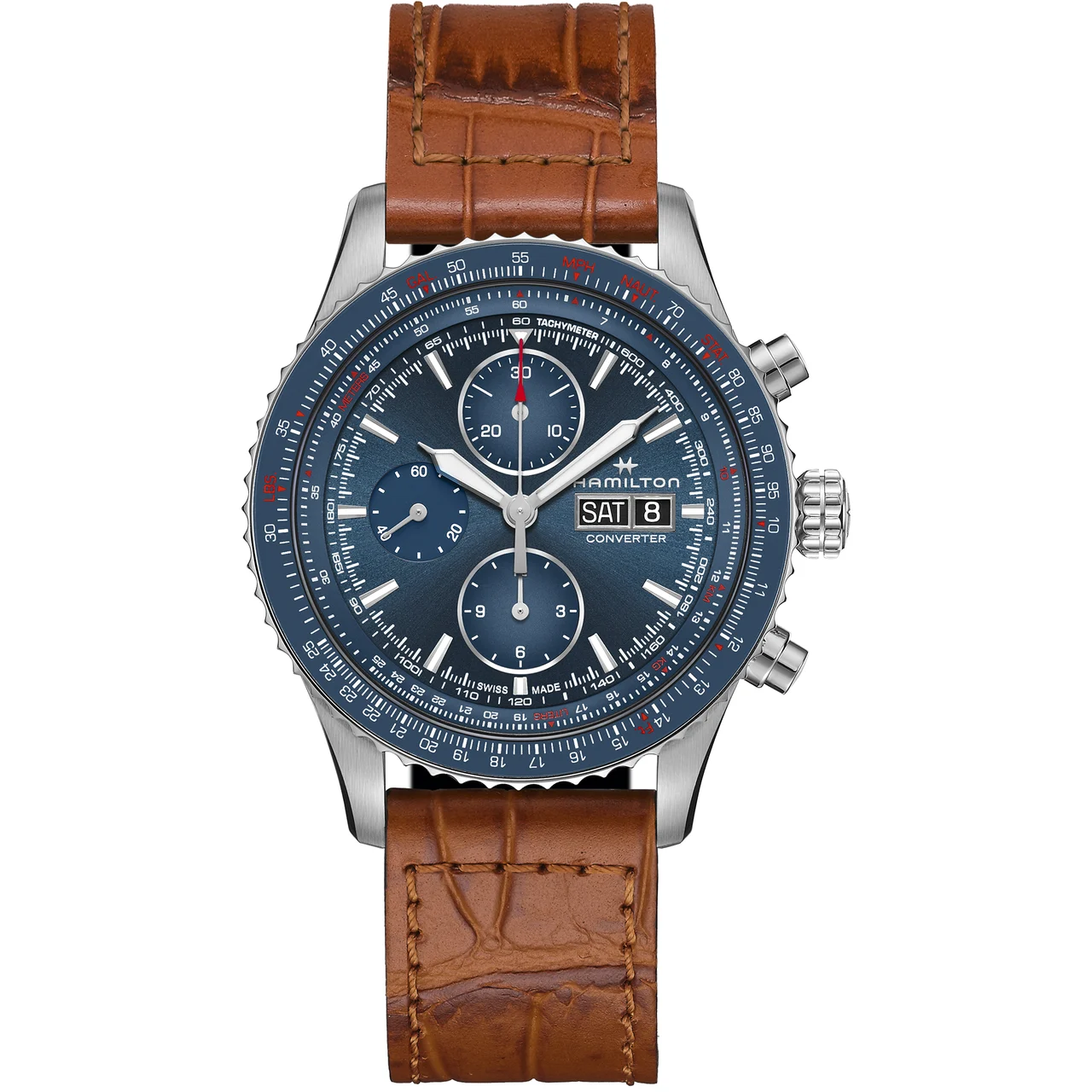 Hamilton Khaki Aviation Converter Auto Chrono H76746540 44 mm kol saati