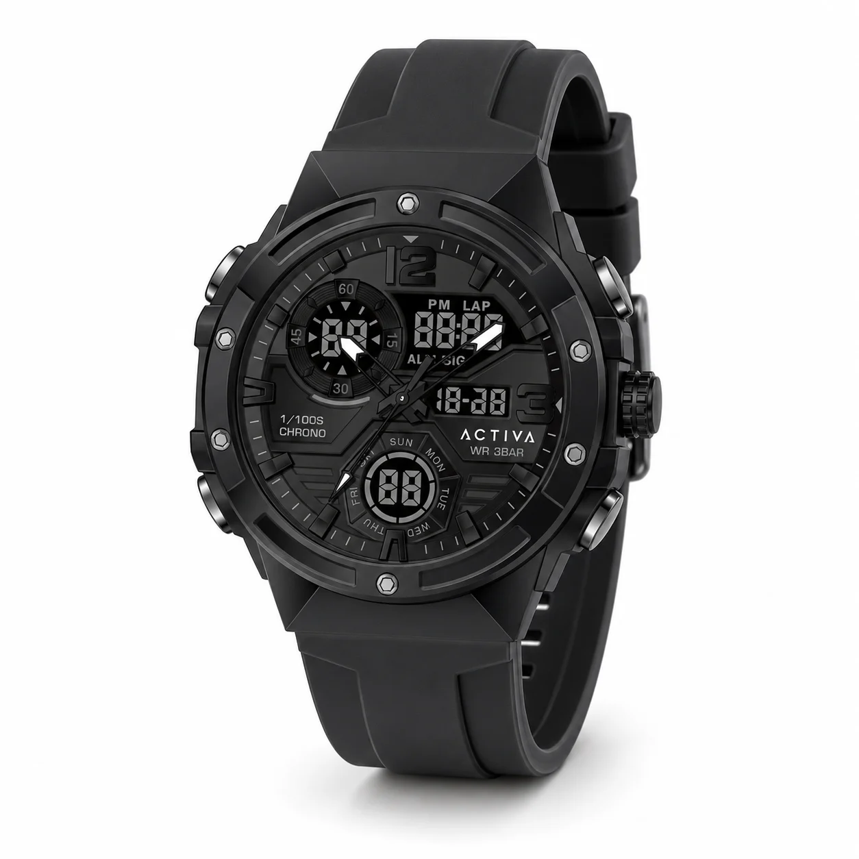 Activa Virtux X Invicta Digital Watch - 51mm. Black (ACW8118-003) 51 mm kol saati