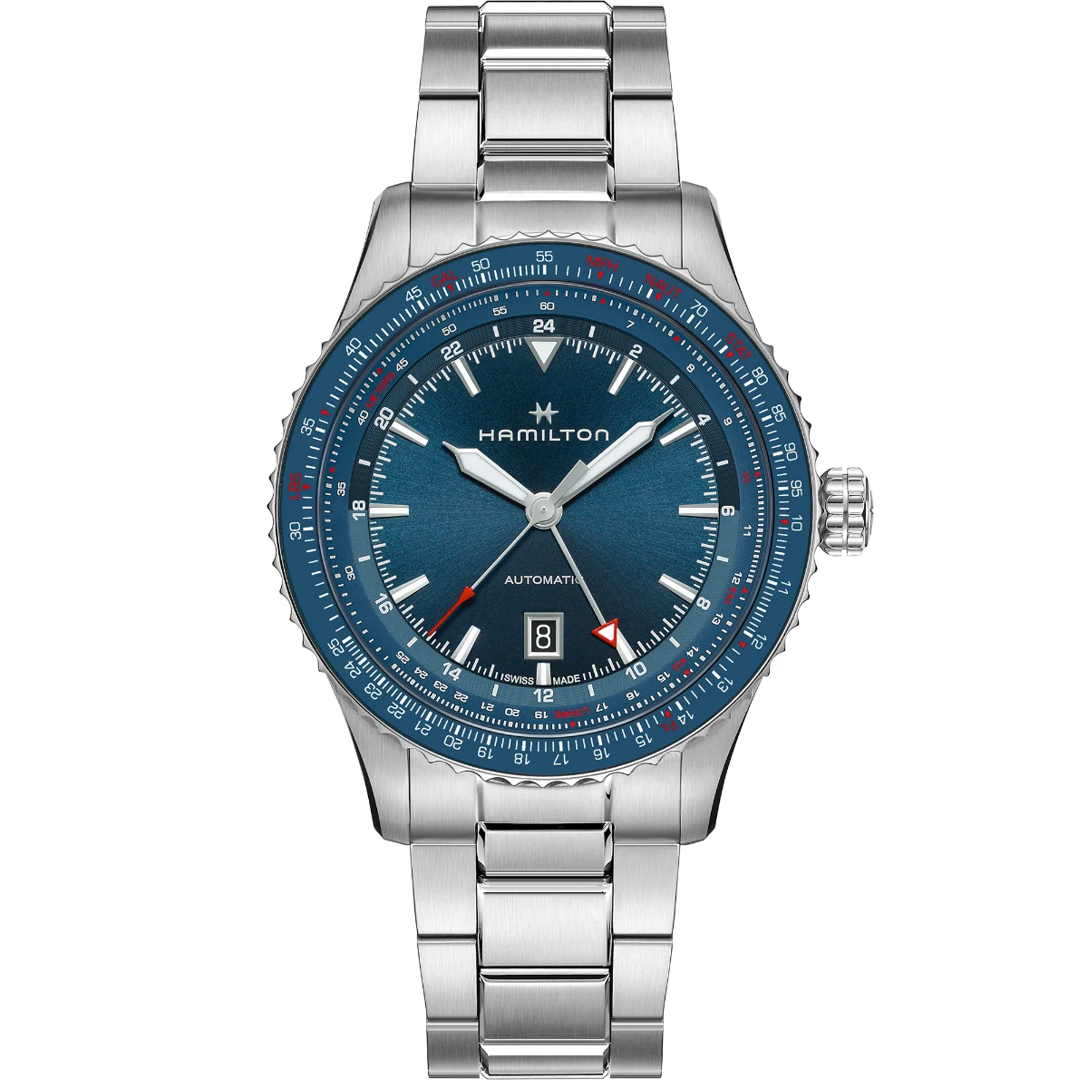 Hamilton Khaki Aviation Converter Auto GMT H76715140 44 mm kol saati