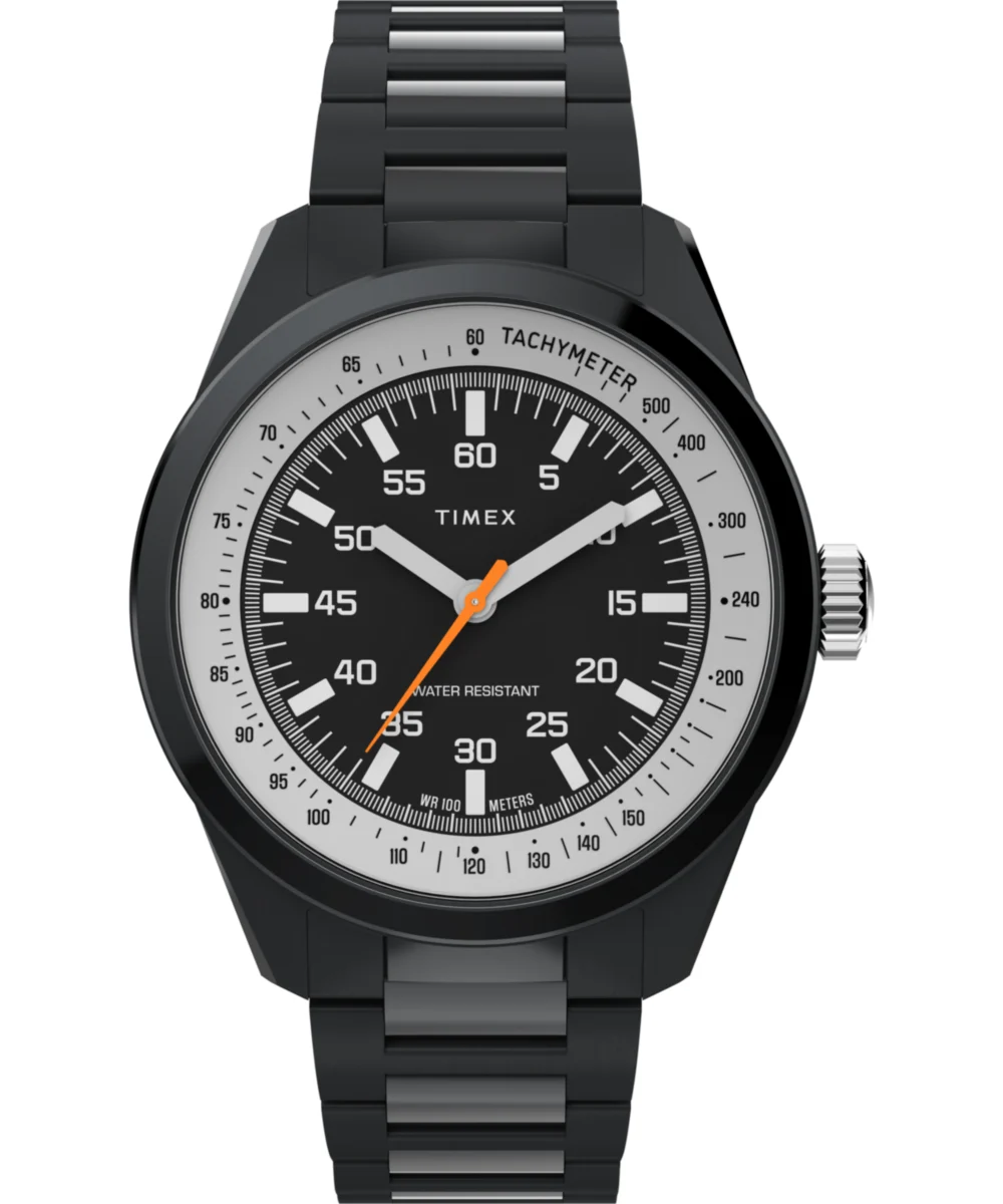 Timex Huckberry x 1979 Black Max 41mm Stainless Steel Bracelet Watch TW2Y53200 41 mm kol saati