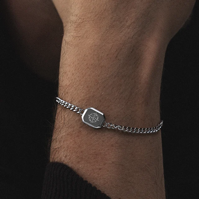 Default Windrose II Armkette Silber PH-JE-2642-L kol saati