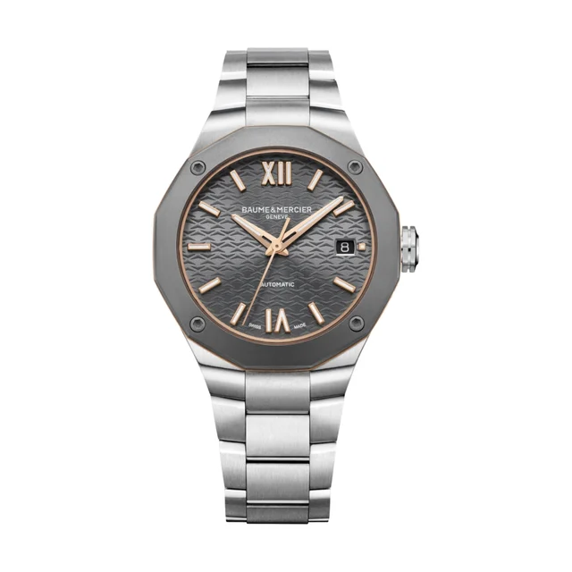 Baume Et Mercier Riviera 10661 Automatic Titanium 36mm - Grey on Bracelet M0A10661 kol saa