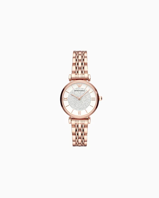 Emporio Armani Two-Hand Rose Gold-Tone Stainless Steel Watch AR11244 kol saati