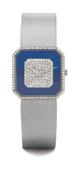 Chopard CHOPARD, REF. 2107, LAPIS AND DIAMOND DIAL, WHITE GOLD kol saati