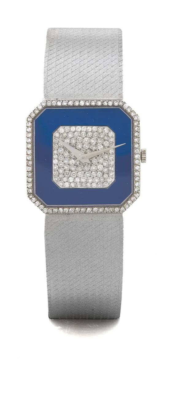 Chopard CHOPARD, REF. 2107, LAPIS AND DIAMOND DIAL, WHITE GOLD kol saati