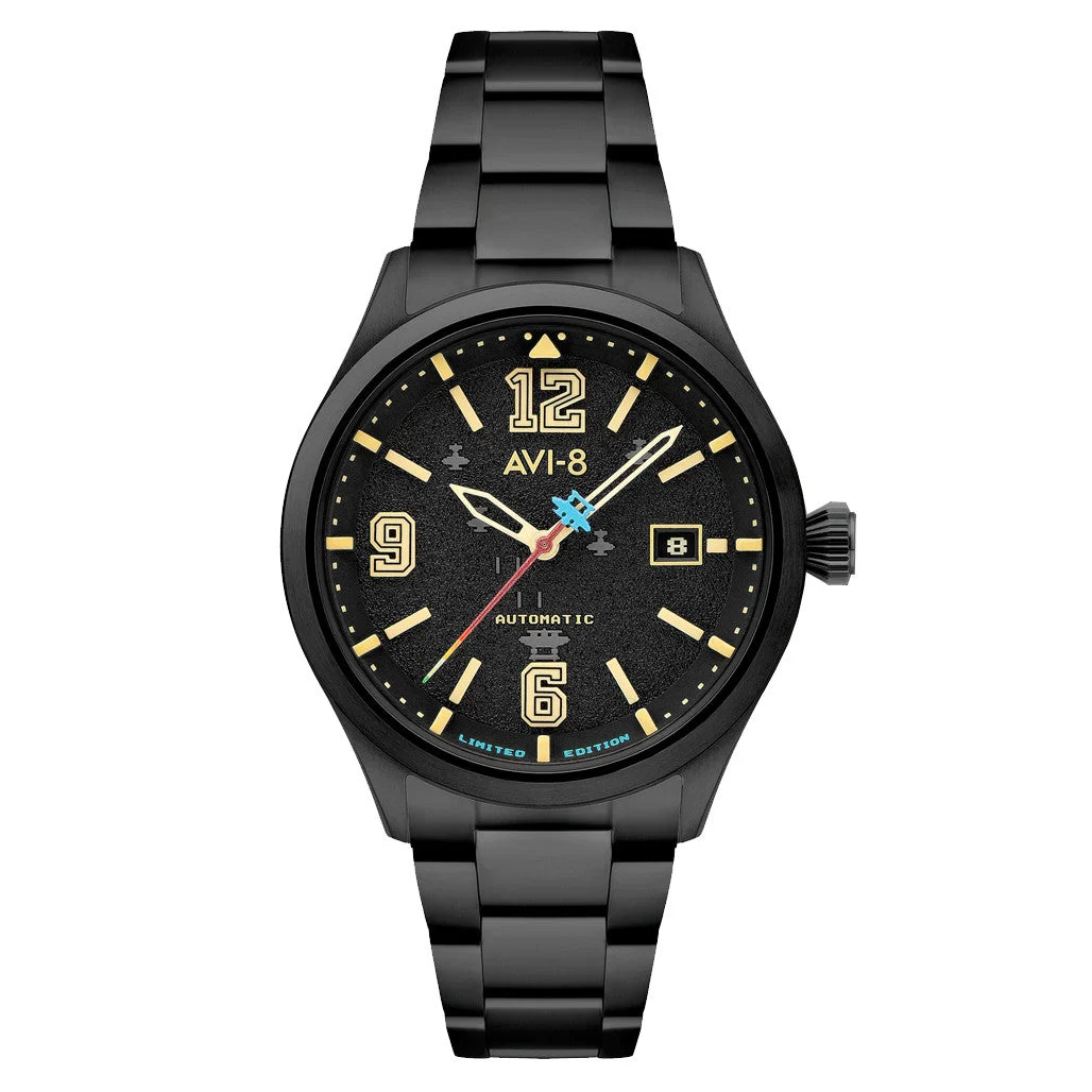 AVI-8 Capcom 1942 Automatic Limited Edition Black Watch AV-4104-22 kol saati