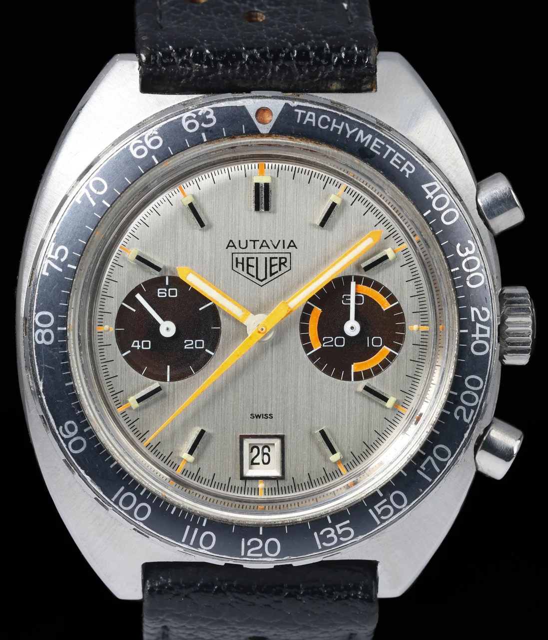 Tag Heuer Autavia HEU-AUT-73463-42MM-1970s 42 mm kol saati