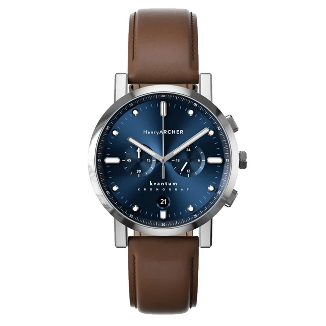 Henry Archer Kvantum Meca-Quartz Chronograph with Blue Dial #HAC-KTM-APK-WTN kol saati