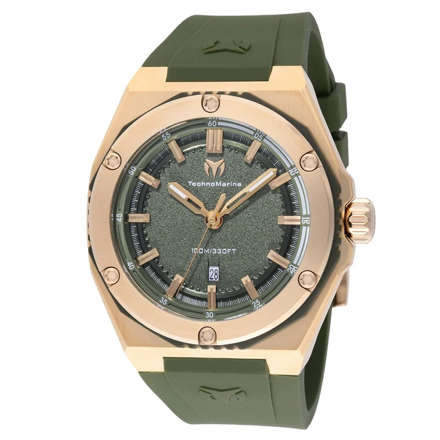 Technomarine Coral Legacy Sport Watch - 45mm. Olive Green (TM-416070) kol saati