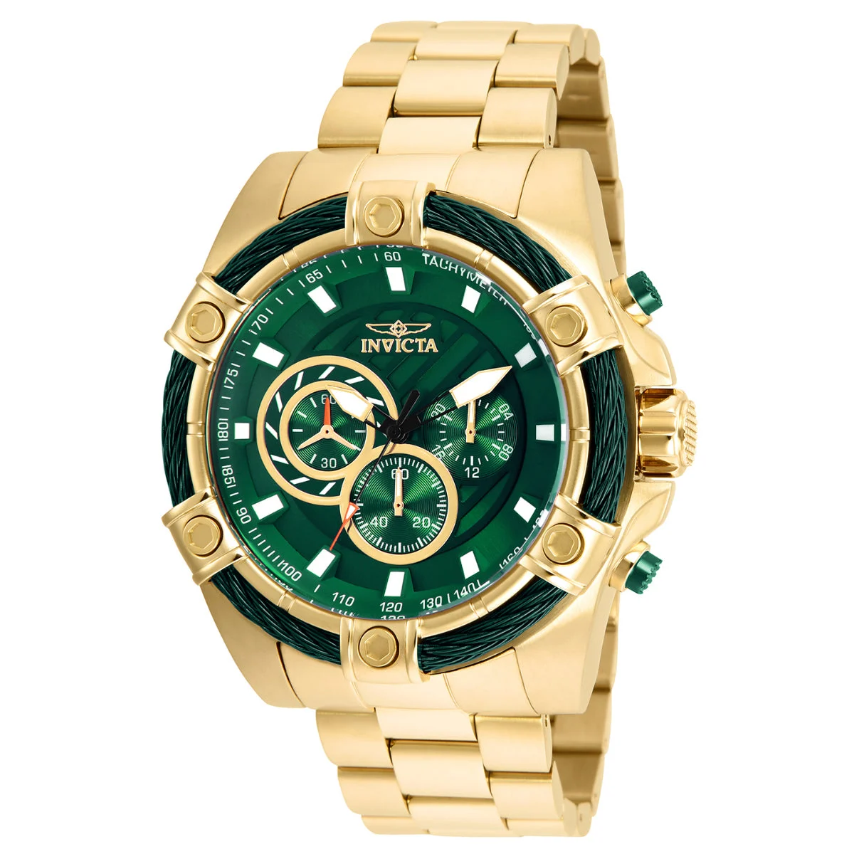 Invicta Bolt Ace Watch - 52mm. Gold (25517) 52 mm kol saati