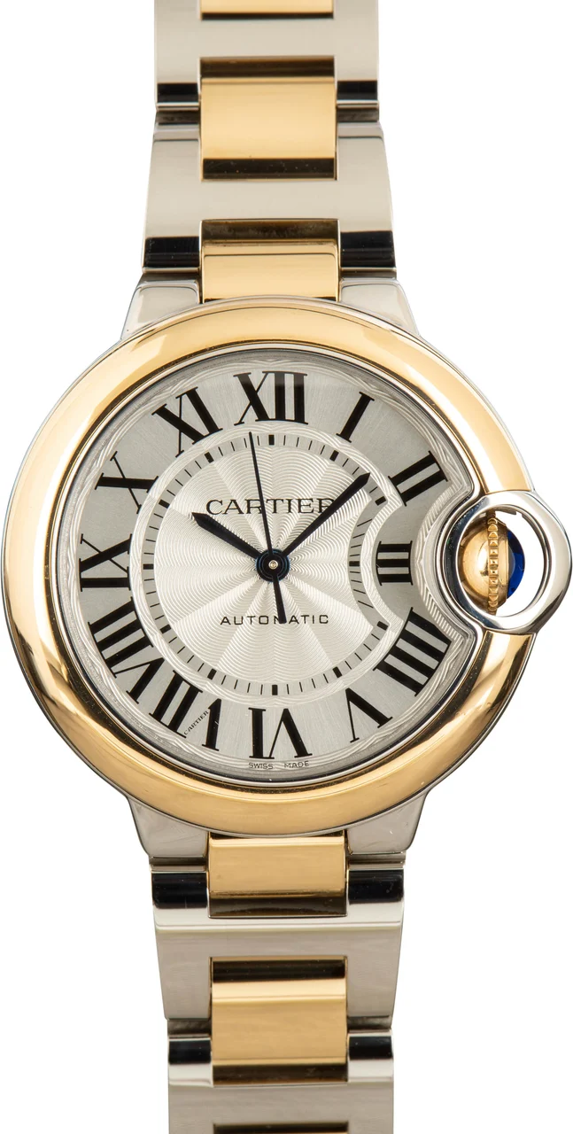 Cartier Ballon Bleu de Steel & Yellow Gold W2BB0037 33 mm kol saati