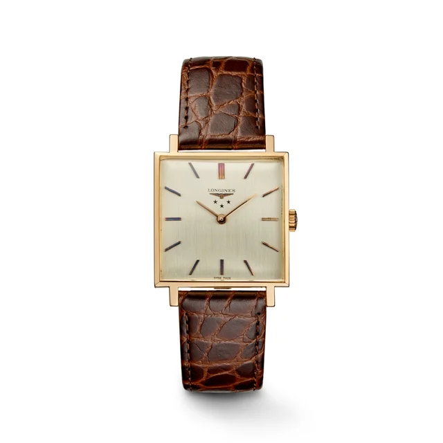 Longines Square-shaped Watch In 18CT Rose Gold (1964) 7344-12462032 kol saati