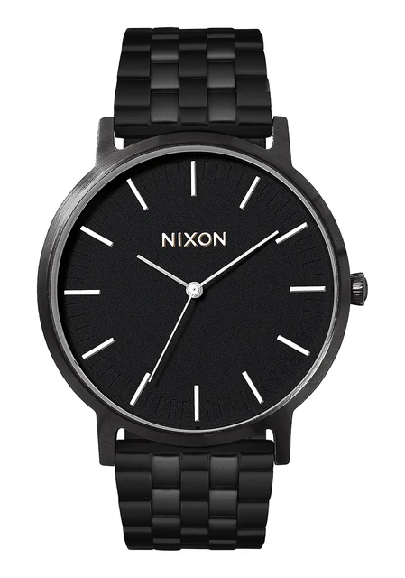Nixon US Porter - All Black / White A1057-756-00 kol saati