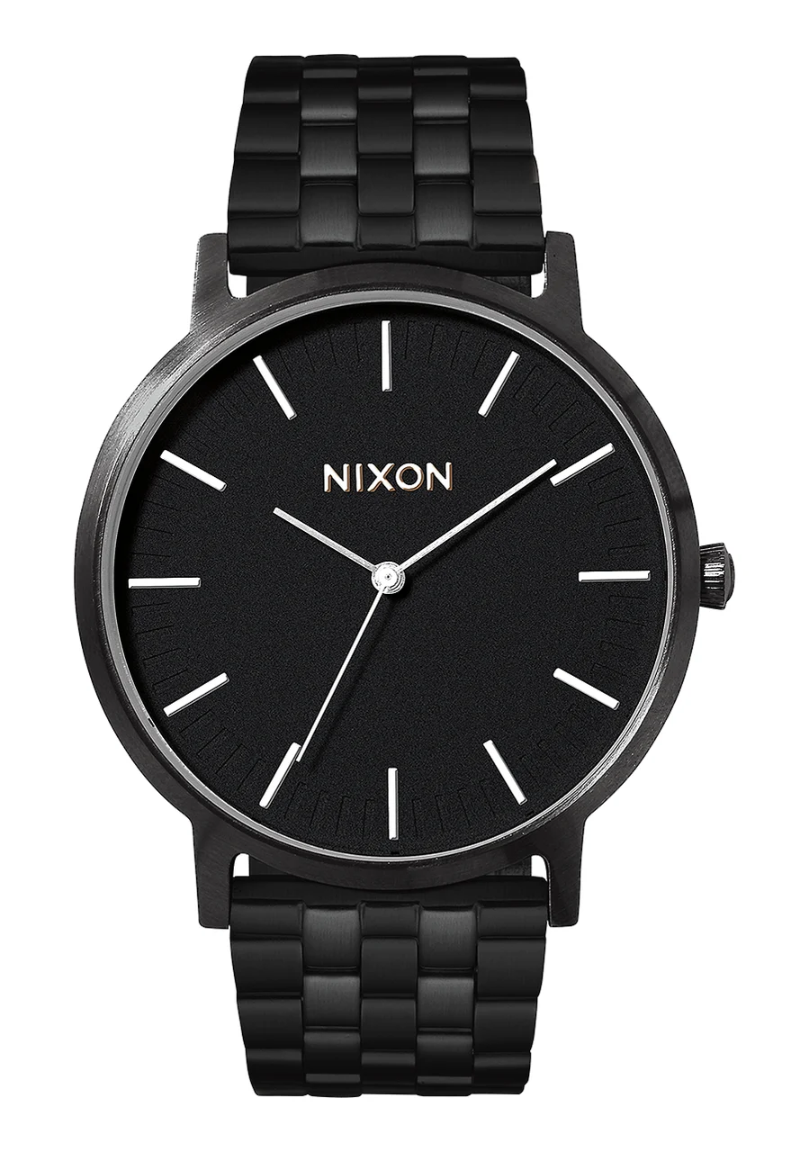 Nixon US Porter - All Black / White A1057-756-00 kol saati