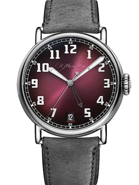 H. Moser & Cie. - Moser & Cie. Armbanduhr Heritage Classic Dual Time – Burgund kol saati